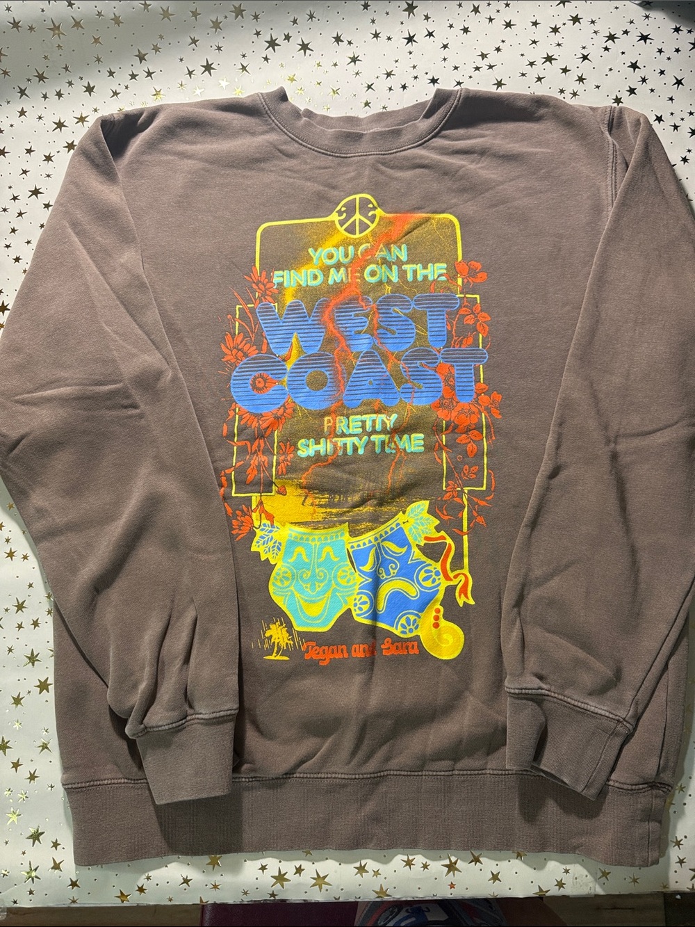 Tegan and Sara Tour Swearshirt Graphic Crewneck Sweatshirt - West Coast Design
